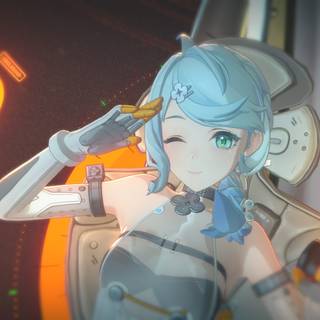 Anime girl PS5 wallpaper