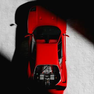 Car top view wallpaper
