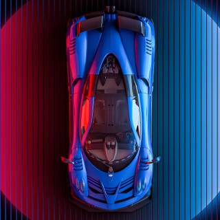 Car top view wallpaper