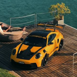 Car top view wallpaper