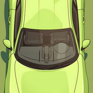 Car top view wallpaper