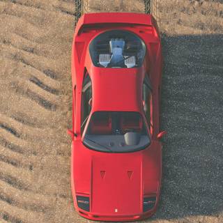 Car top view wallpaper