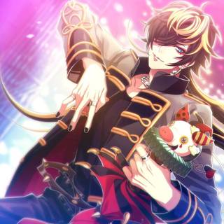 Anime boy pink wallpaper