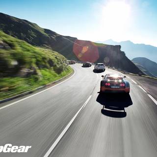 Car top view wallpaper