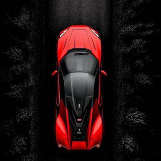 Car top view wallpaper