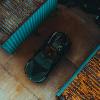 Car top view wallpaper