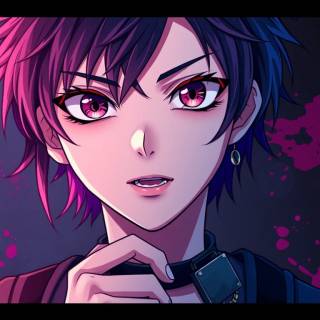 Anime boy pink wallpaper