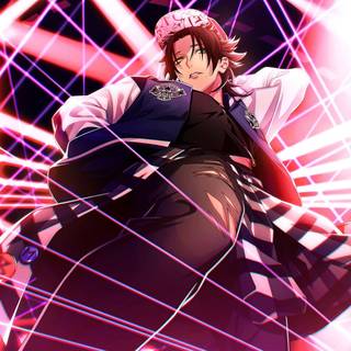 Anime boy pink wallpaper