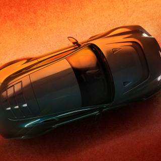 Car top view wallpaper