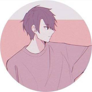 Anime boy pink wallpaper