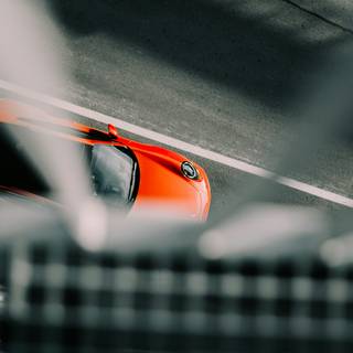 Car top view wallpaper