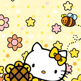 Yellow Hello Kitty wallpaper