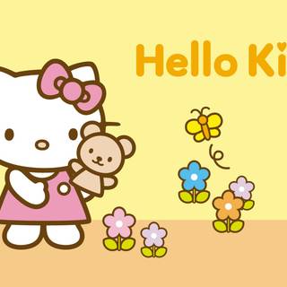 Yellow Hello Kitty wallpaper