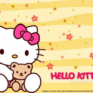Yellow Hello Kitty wallpaper