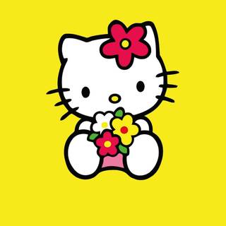 Yellow Hello Kitty wallpaper