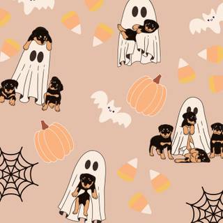 Cute fall dogs wallpaper