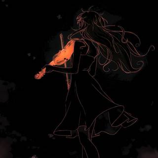 Anime girl amoled wallpaper