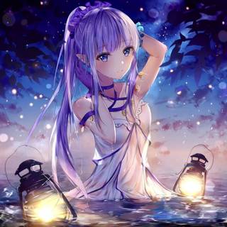 Anime girl amoled wallpaper