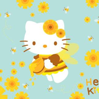 Yellow Hello Kitty wallpaper