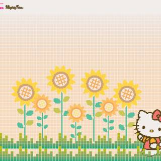 Yellow Hello Kitty wallpaper