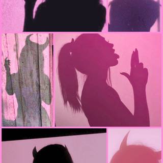 Devil shadow girl wallpaper
