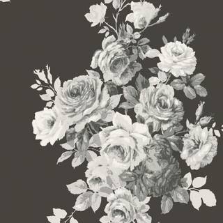 Black and white flower wallpaper