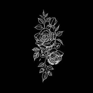 Black and white flower wallpaper