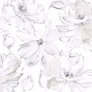 Black and white flower wallpaper