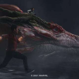 Shang Chi dragon wallpaper