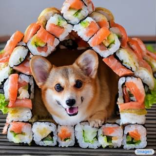 AI corgi wallpaper