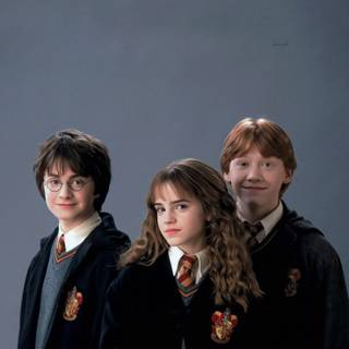 Harry, Hermione and Ron wallpaper