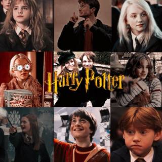 Harry, Hermione and Ron wallpaper