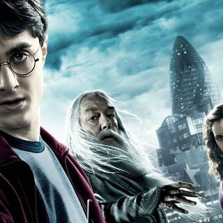 Harry, Hermione and Ron wallpaper