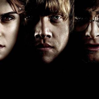 Harry, Hermione and Ron wallpaper