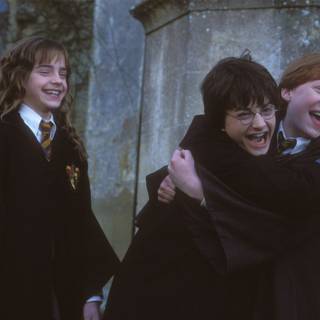 Harry, Hermione and Ron wallpaper