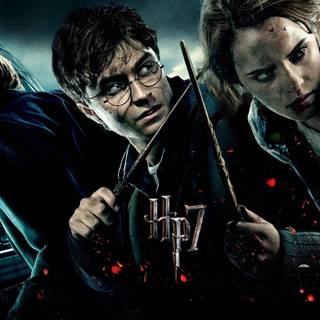 Harry, Hermione and Ron wallpaper