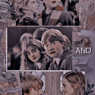 Harry, Hermione and Ron wallpaper
