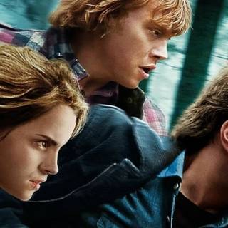 Harry, Hermione and Ron wallpaper