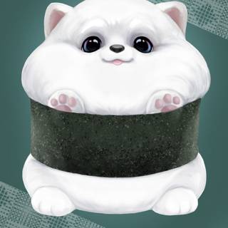Sushi dog wallpaper