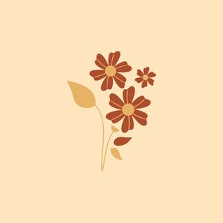 Autumn flowers minimal wallpaper