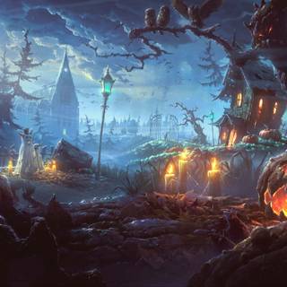 Halloween gaming PC wallpaper