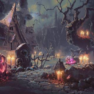 Halloween gaming PC wallpaper