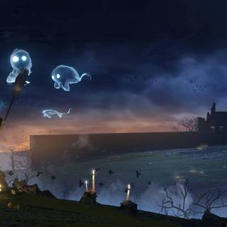 PC witchy Halloween wallpaper