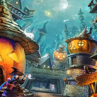 Halloween gaming PC wallpaper