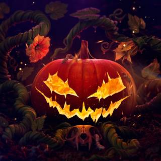 Witchy Halloween 4k wallpaper