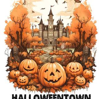 Halloween town iPhone wallpaper