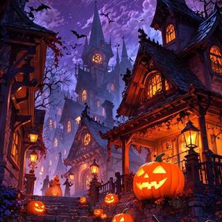 Halloween town iPhone wallpaper