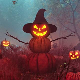 Witchy Halloween 4k wallpaper