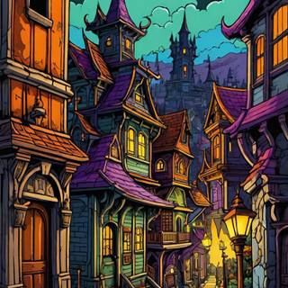 Halloween town iPhone wallpaper
