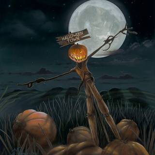 Halloween town iPhone wallpaper